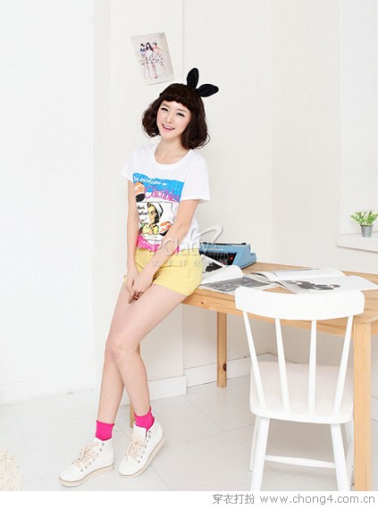 t恤搭<em>短裤</em> <em>做</em>个氧气美女-长春蓝梦国际标榜美容