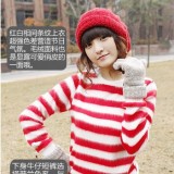 甜美率真条纹装