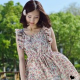 妩媚清新碎花裙