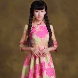 温婉秋裙 似水莲不胜凉风的娇羞