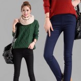 加绒铅笔裤，美腿露出来！