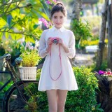 裙衫合一，素馨清丽