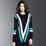 撞色的精髓，被针织衫发挥到了极致